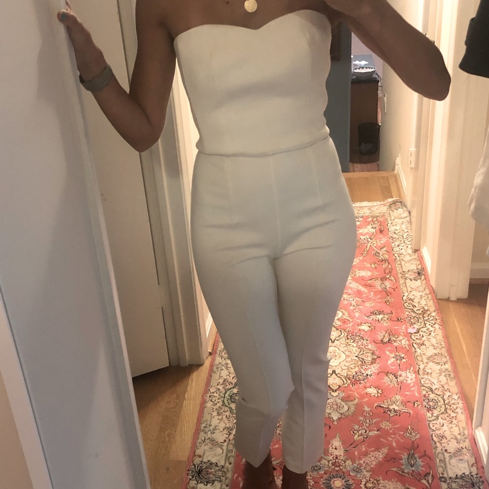Marley white sweetheart jumpsuit